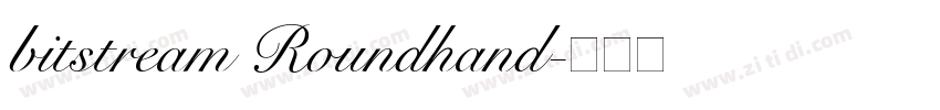 bitstream Roundhand字体转换